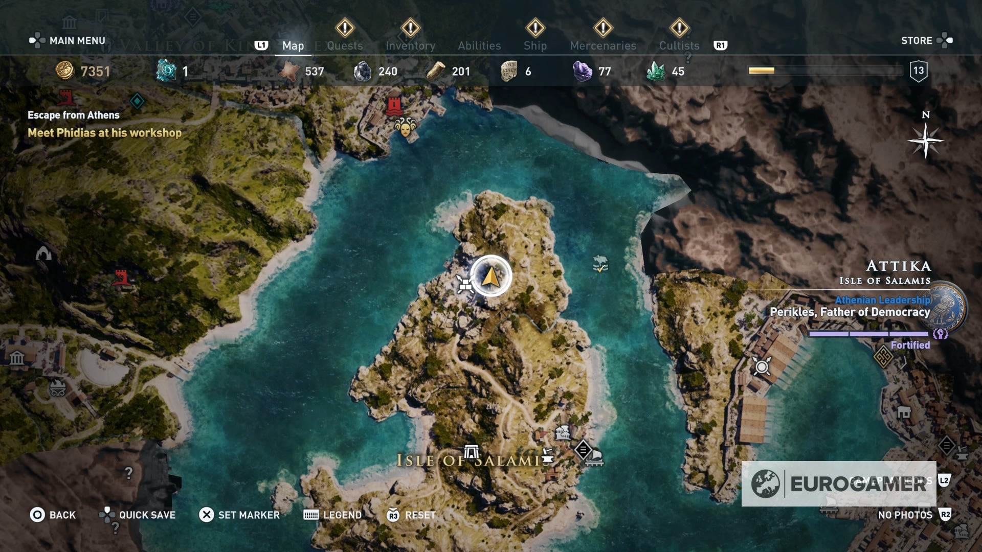 Assassin's Creed Odyssey War Eagle, Elbow Greece riddle solutions and where to find the Isle
